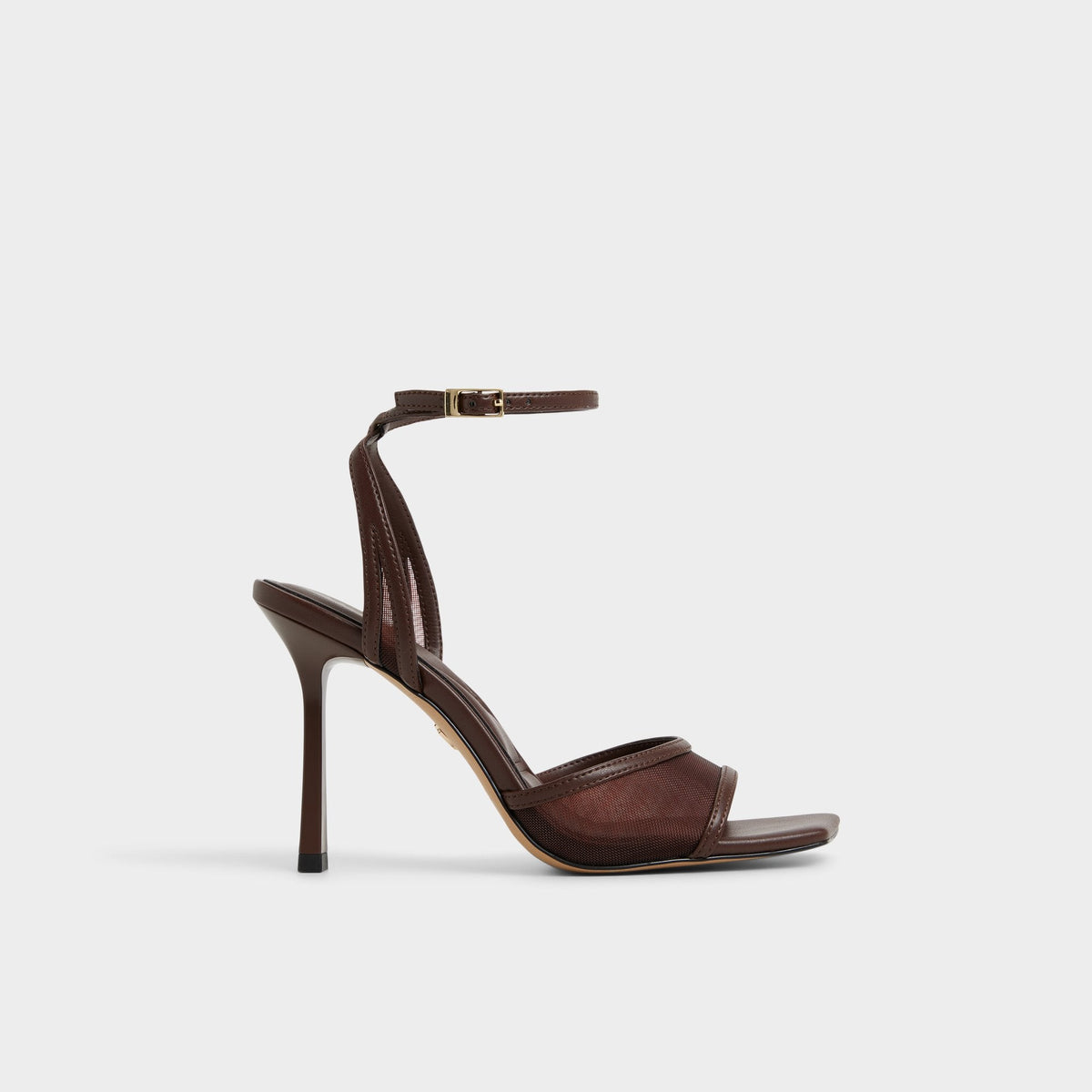 Sharra in Dark Brown - Strappy heeled sandal, Stiletto heel | Aldo