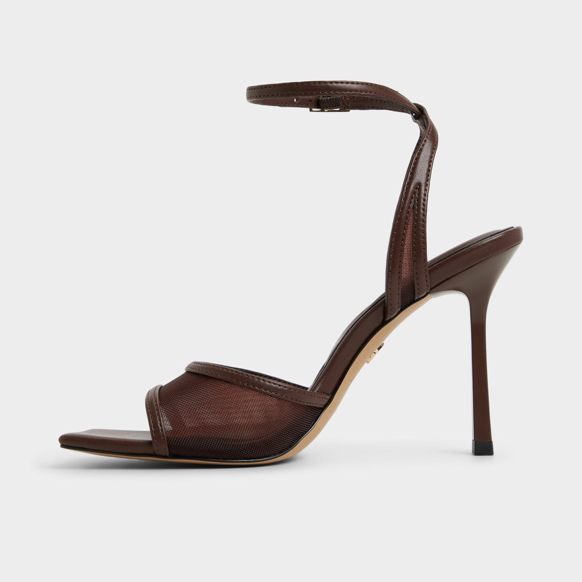 Sharra in Dark Brown - Strappy heeled sandal, Stiletto heel | Aldo