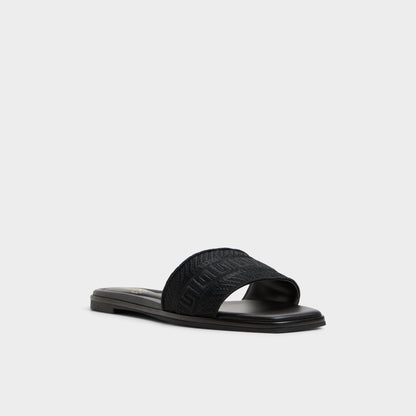 Oceania Black Women's Flats - Slide sandal | Aldo