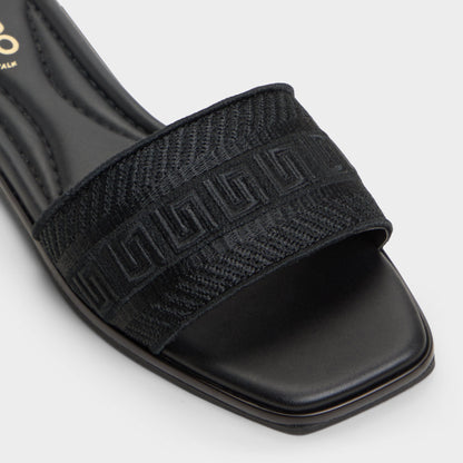 Oceania Black Women's Flats - Slide sandal | Aldo