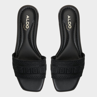 Oceania Black Women's Flats - Slide sandal | Aldo
