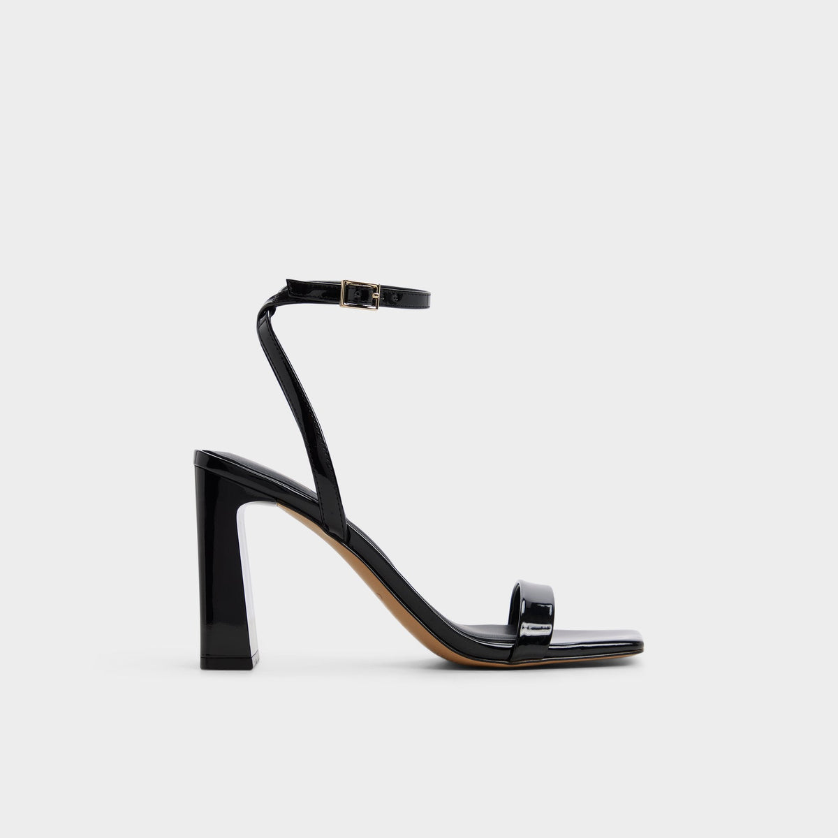 Azzira in Black - Strappy heeled sandal, Block heel | Aldo