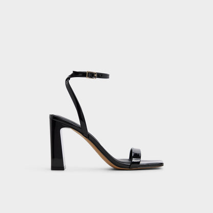 Azzira in Black - Strappy heeled sandal, Block heel | Aldo