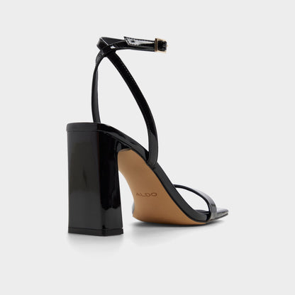 Azzira in Black - Strappy heeled sandal, Block heel | Aldo