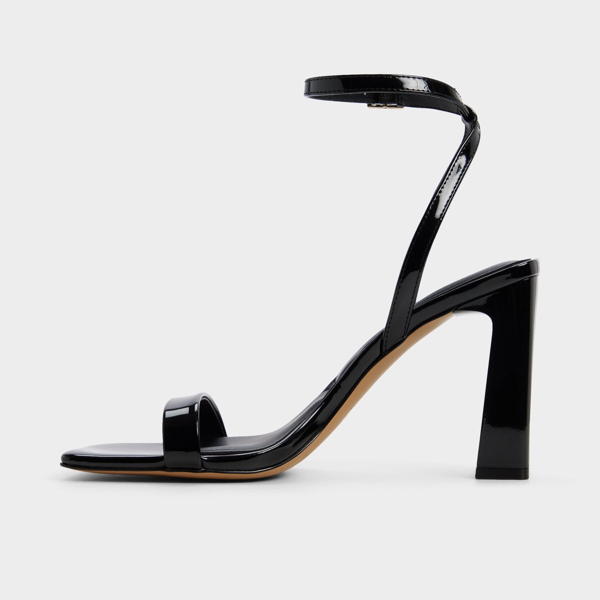 Azzira in Black - Strappy heeled sandal, Block heel | Aldo
