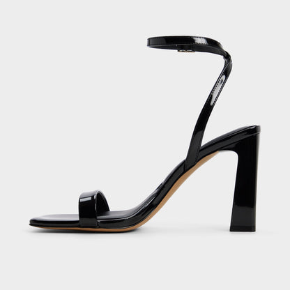 Azzira in Black - Strappy heeled sandal, Block heel | Aldo