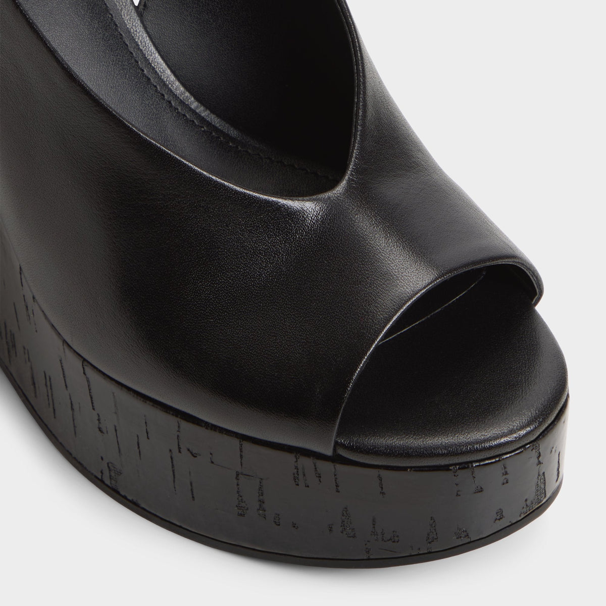 Tatianah in Black - Sling back heeled sandal, Wedge heel | Aldo