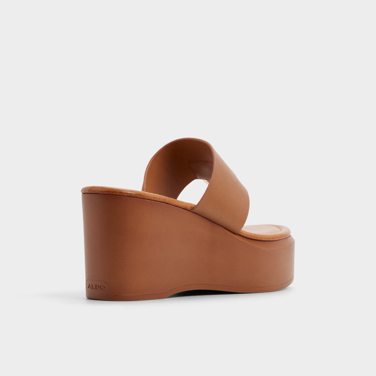 Friegan in Medium Brown - Slide sandal, Wedge heel | Aldo