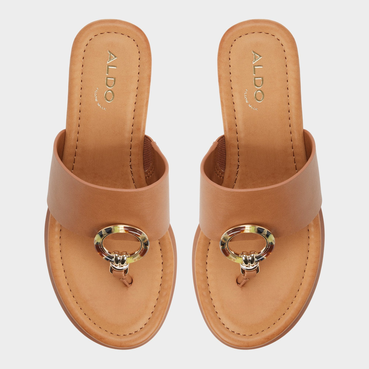 Friegan in Medium Brown - Slide sandal, Wedge heel | Aldo