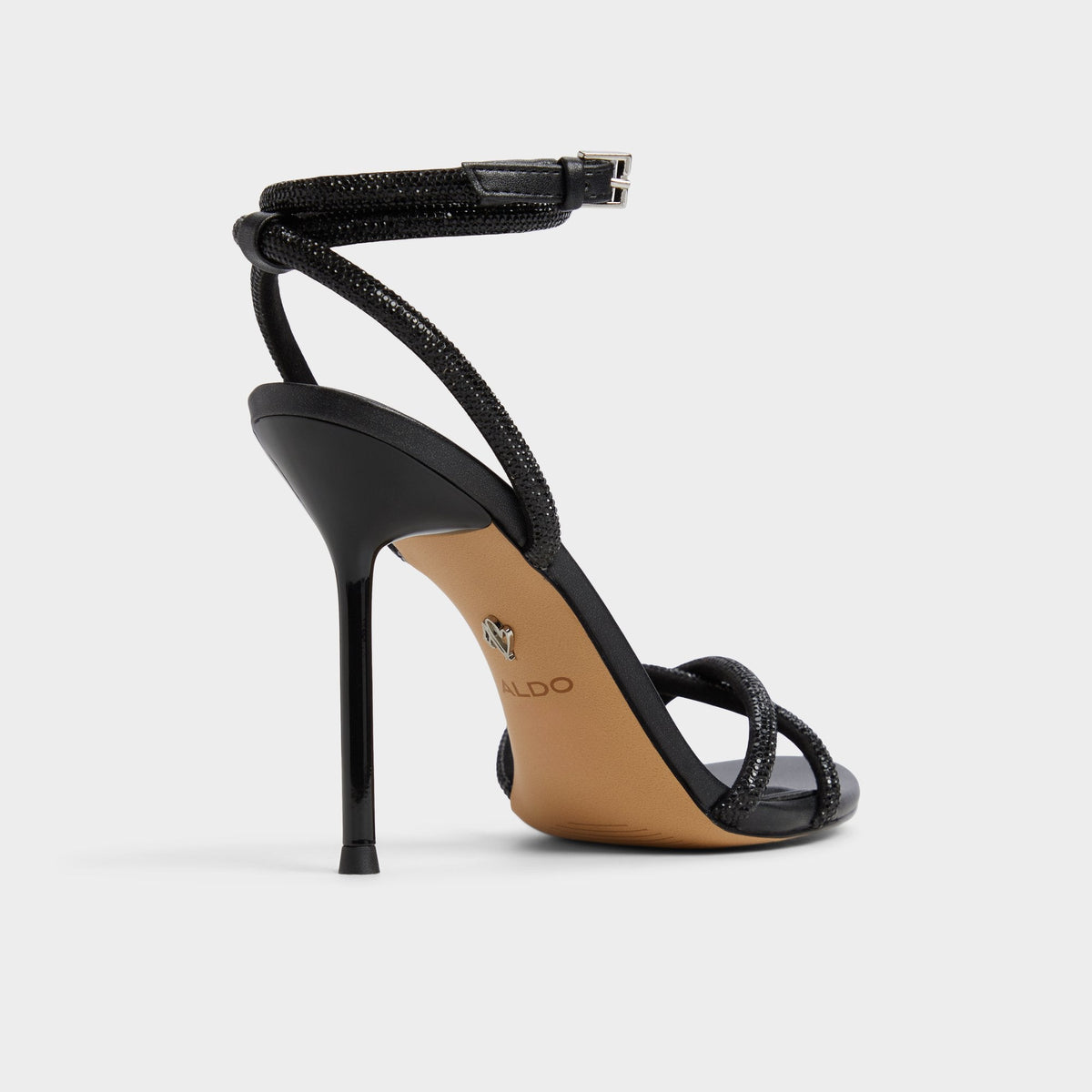 Manaelden Black Women's Strappy sandals - Strappy heeled sandal, Stiletto heel | Aldo