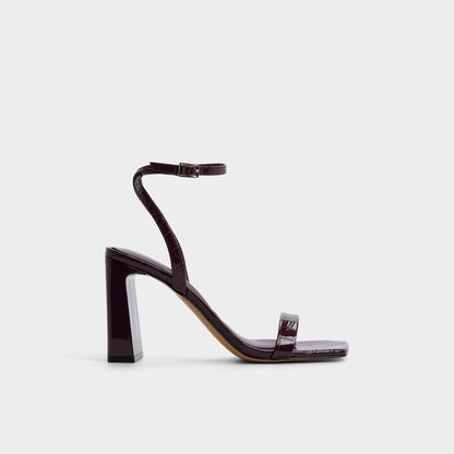 Azzira in Bordo - Strappy heeled sandal, Block heel | Aldo