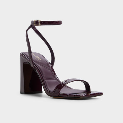 Azzira in Bordo - Strappy heeled sandal, Block heel | Aldo