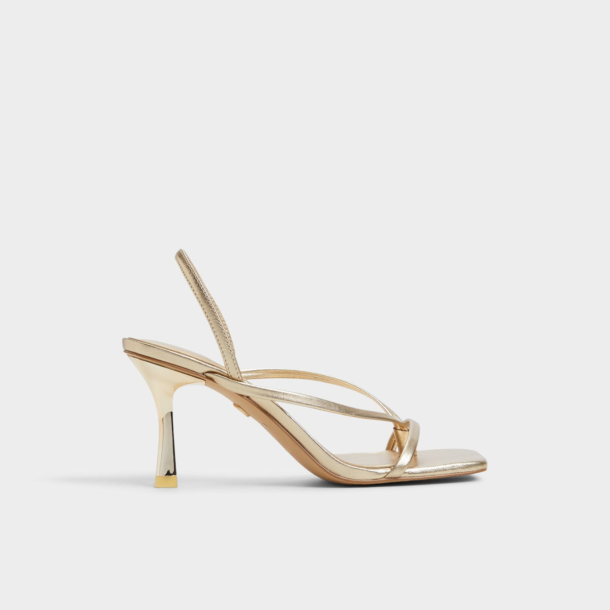 Riva Gold Women's Strappy sandals - Sling back heeled sandal, Stiletto heel | Aldo