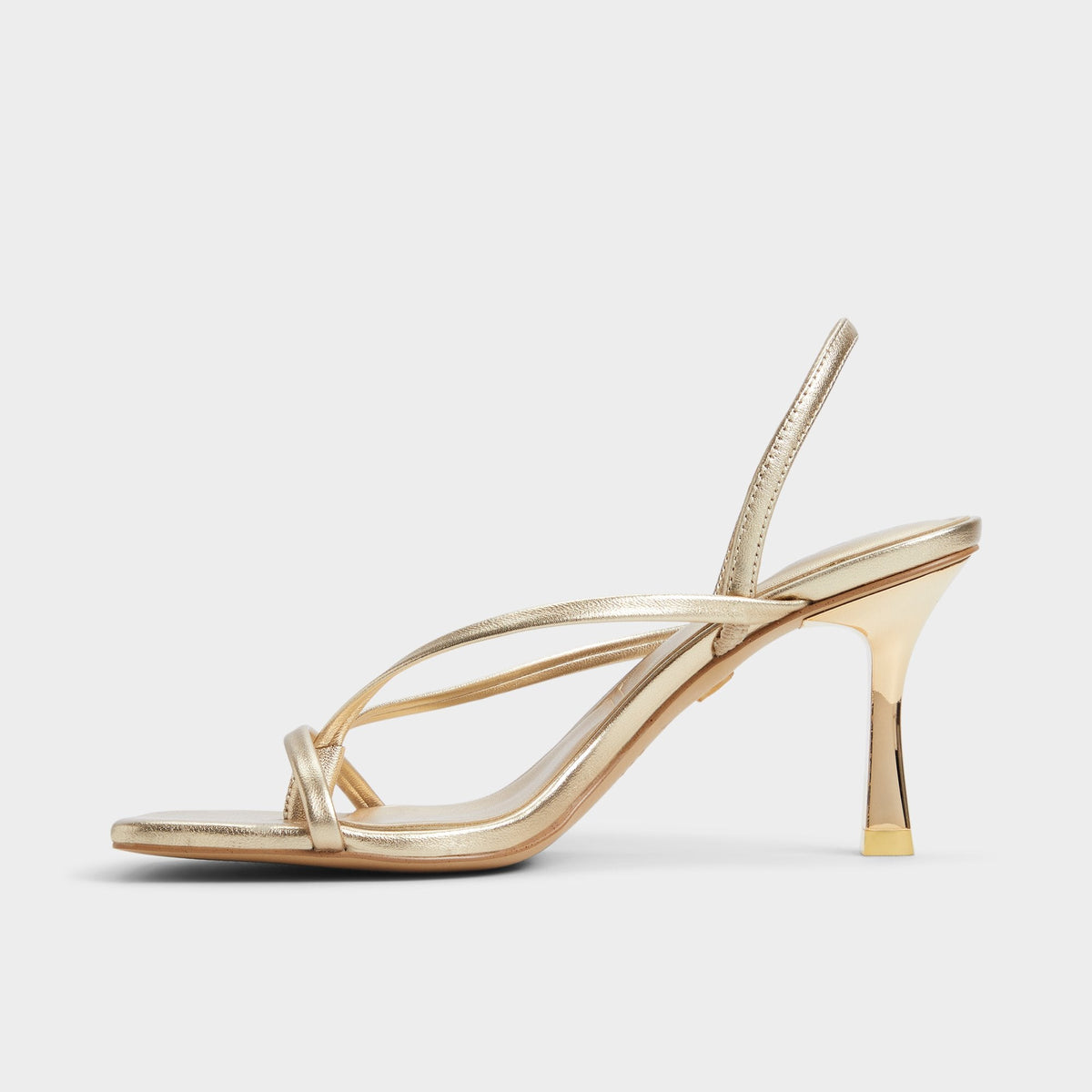 Riva Gold Women's Strappy sandals - Sling back heeled sandal, Stiletto heel | Aldo