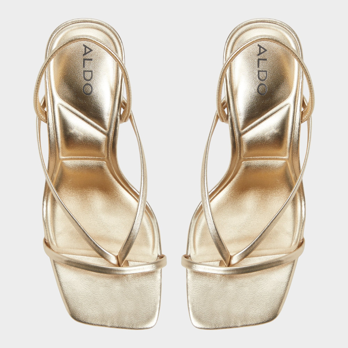 Riva Gold Women's Strappy sandals - Sling back heeled sandal, Stiletto heel | Aldo