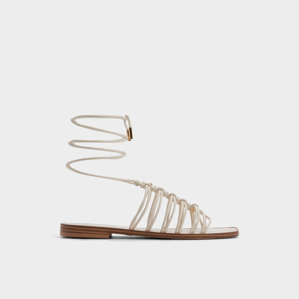 Unoma in White Bone - Strappy flat sandal | Aldo