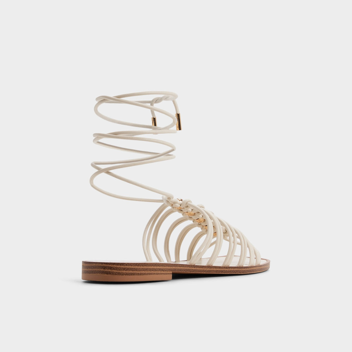 Unoma in White Bone - Strappy flat sandal | Aldo
