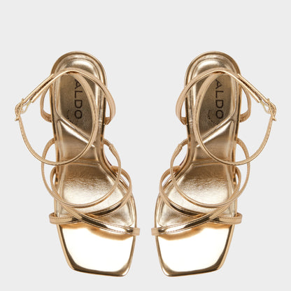 Galoi Gold Women's Iridescent metallics - Strappy heeled sandal | Aldo