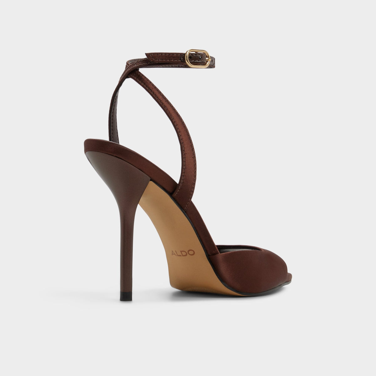 Forevermore in Dark Brown 14154135 - Strappy heeled sandal, Stiletto heel | Aldo