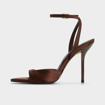 Forevermore in Dark Brown 14154135 - Strappy heeled sandal, Stiletto heel | Aldo