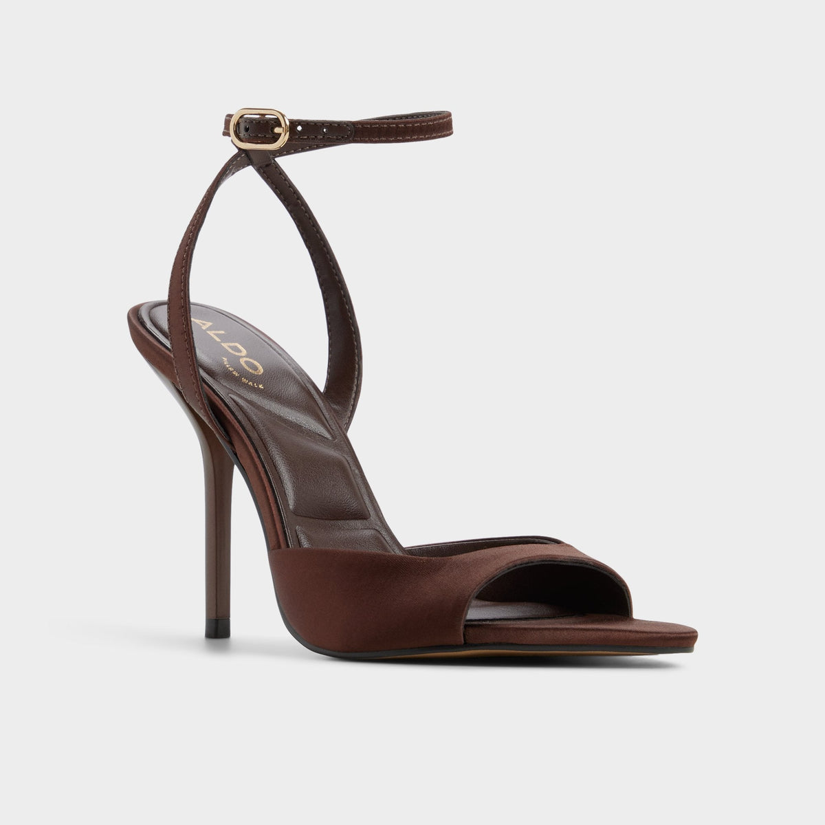 Forevermore in Dark Brown 14154135 - Strappy heeled sandal, Stiletto heel | Aldo