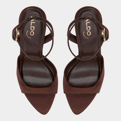 Forevermore in Dark Brown 14154135 - Strappy heeled sandal, Stiletto heel | Aldo