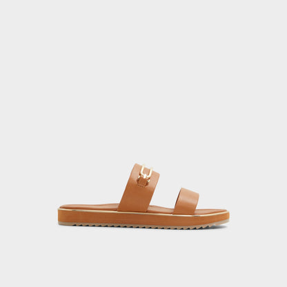 Lagoon Other Brown Women's Flats - Strappy flat sandal, Footbed sandal | Aldo