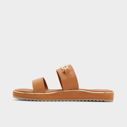 Lagoon Other Brown Women's Flats - Strappy flat sandal, Footbed sandal | Aldo
