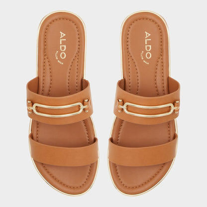 Lagoon Other Brown Women's Flats - Strappy flat sandal, Footbed sandal | Aldo