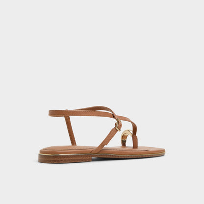 Jomalina Medium Brown Women's Flats - Strappy flat sandal | Aldo