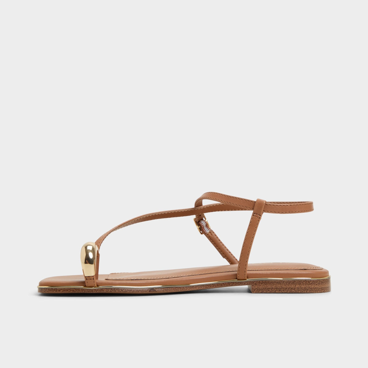 Jomalina Medium Brown Women's Flats - Strappy flat sandal | Aldo