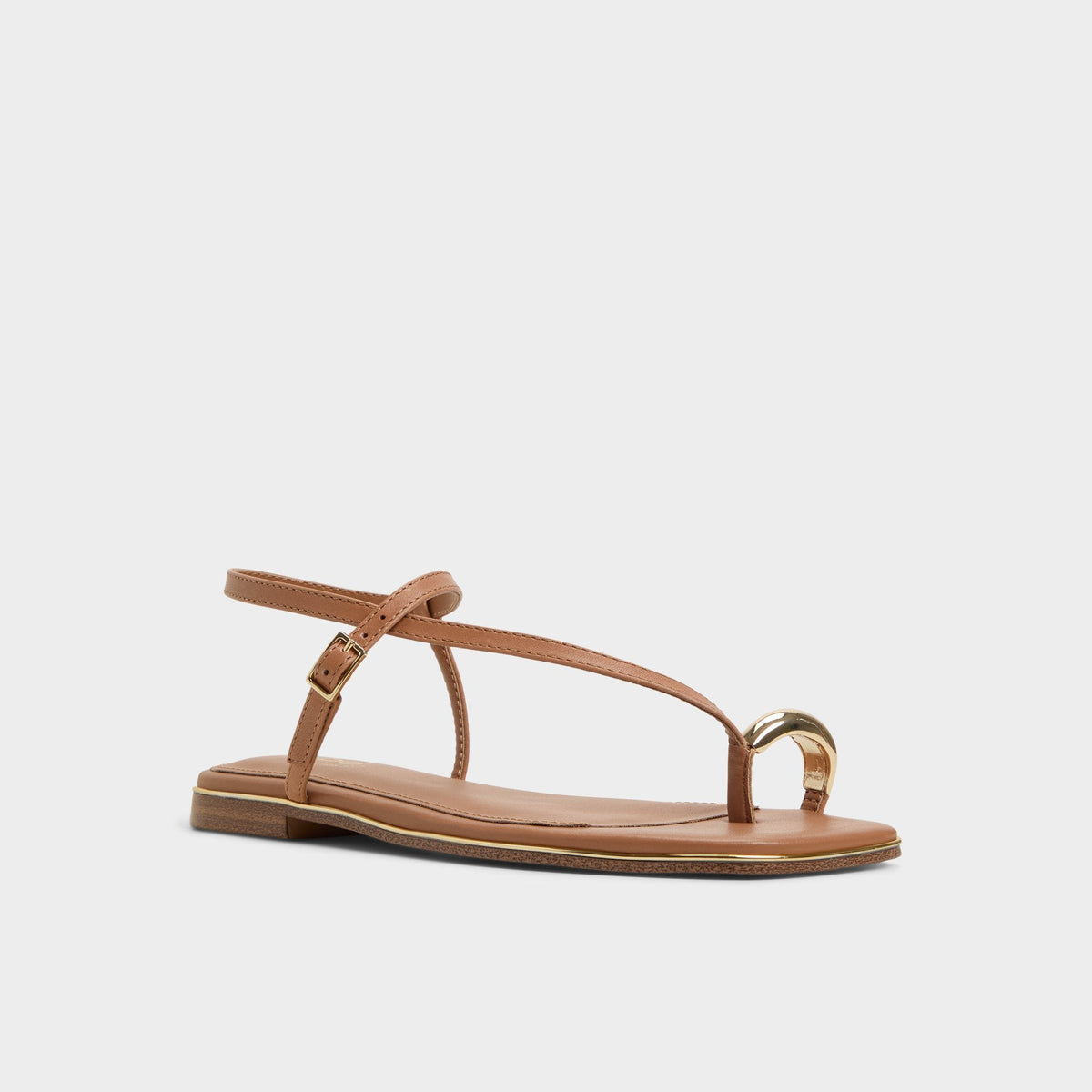 Jomalina Medium Brown Women's Flats - Strappy flat sandal | Aldo