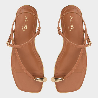 Jomalina Medium Brown Women's Flats - Strappy flat sandal | Aldo