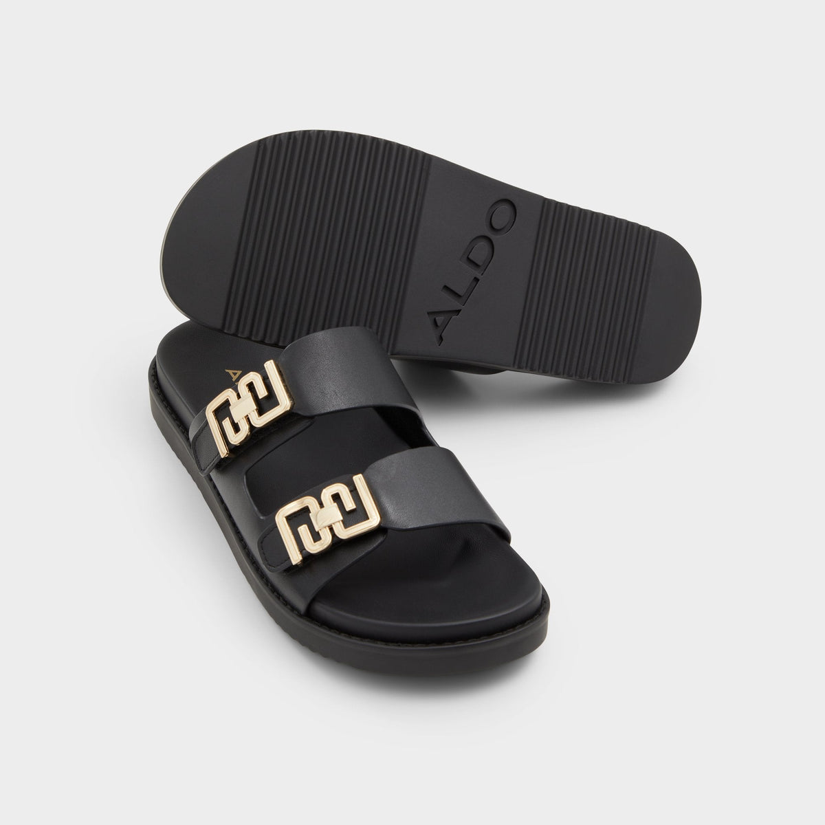 Alessie Black Women's Footbed sandals - Footbed sandal, Footbed sandal | Aldo