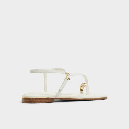 Jomalina White Women's Flats - Strappy flat sandal | Aldo
