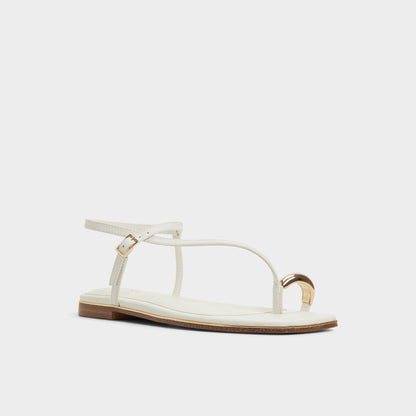 Jomalina White Women's Flats - Strappy flat sandal | Aldo