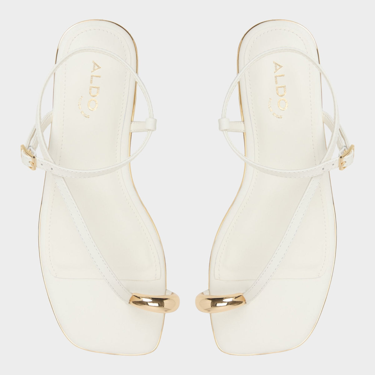 Jomalina White Women's Flats - Strappy flat sandal | Aldo