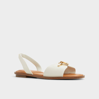 Goassi White/Bone Women's Flats - Flat sandal | Aldo