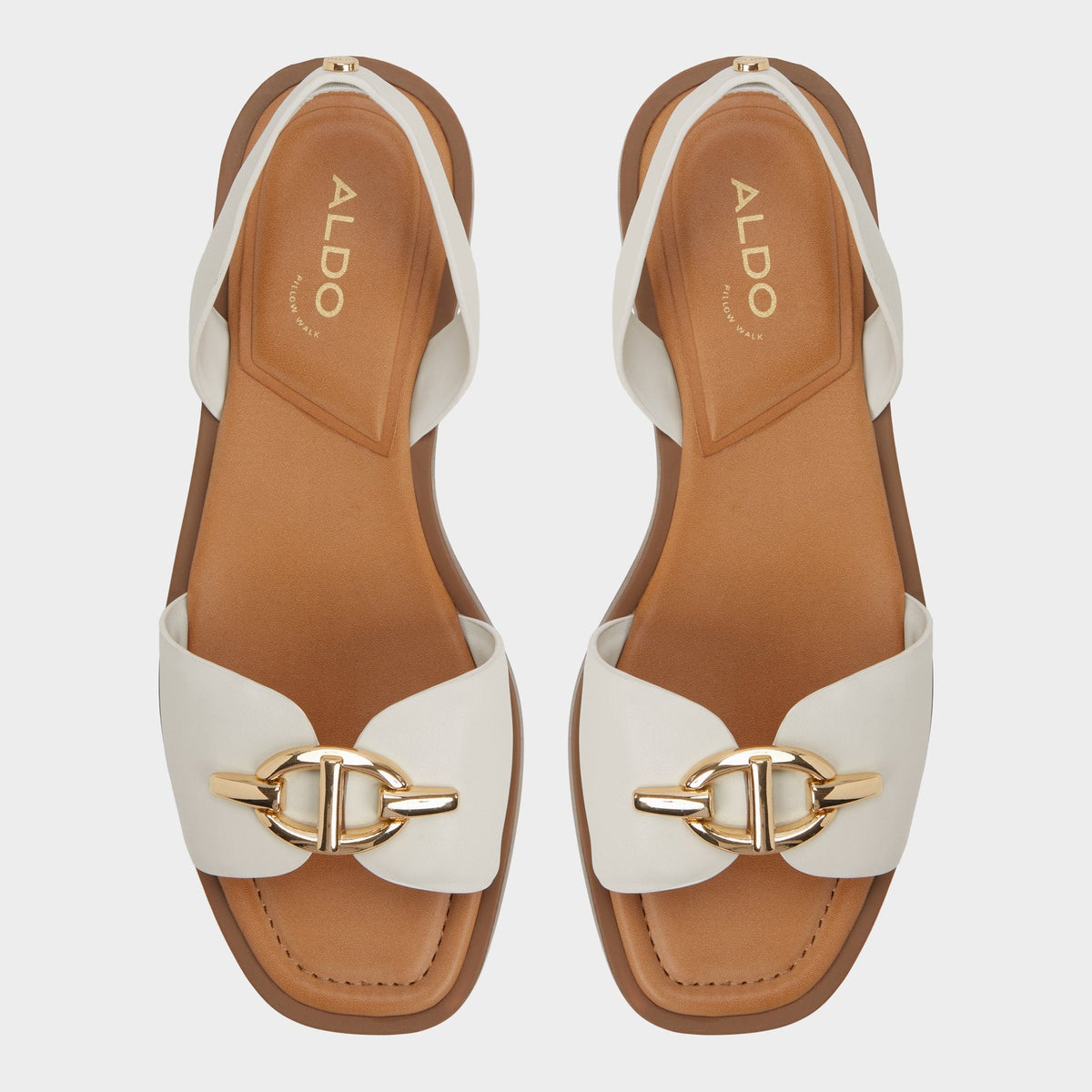 Goassi White/Bone Women's Flats - Flat sandal | Aldo
