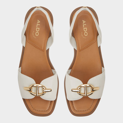 Goassi White/Bone Women's Flats - Flat sandal | Aldo