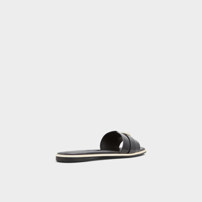Darine Black Women's Flats - Slide sandal | Aldo