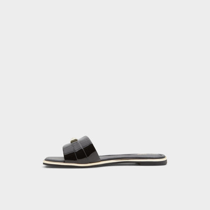 Darine Black Women's Flats - Slide sandal | Aldo