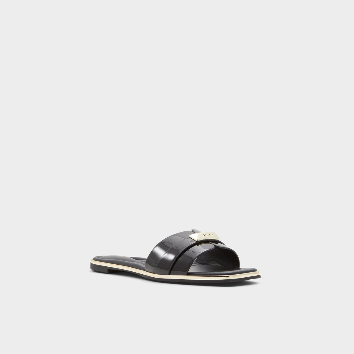 Darine Black Women's Flats - Slide sandal | Aldo