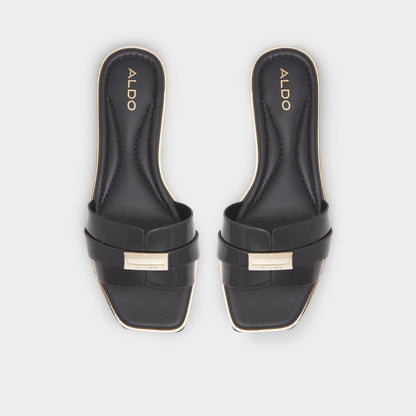Darine Black Women's Flats - Slide sandal | Aldo