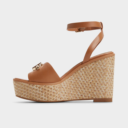 Ybylin Medium Brown Women's Wedges - Wedge sandal, Wedge heel | Aldo