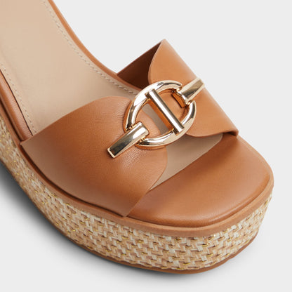 Ybylin Medium Brown Women's Wedges - Wedge sandal, Wedge heel | Aldo
