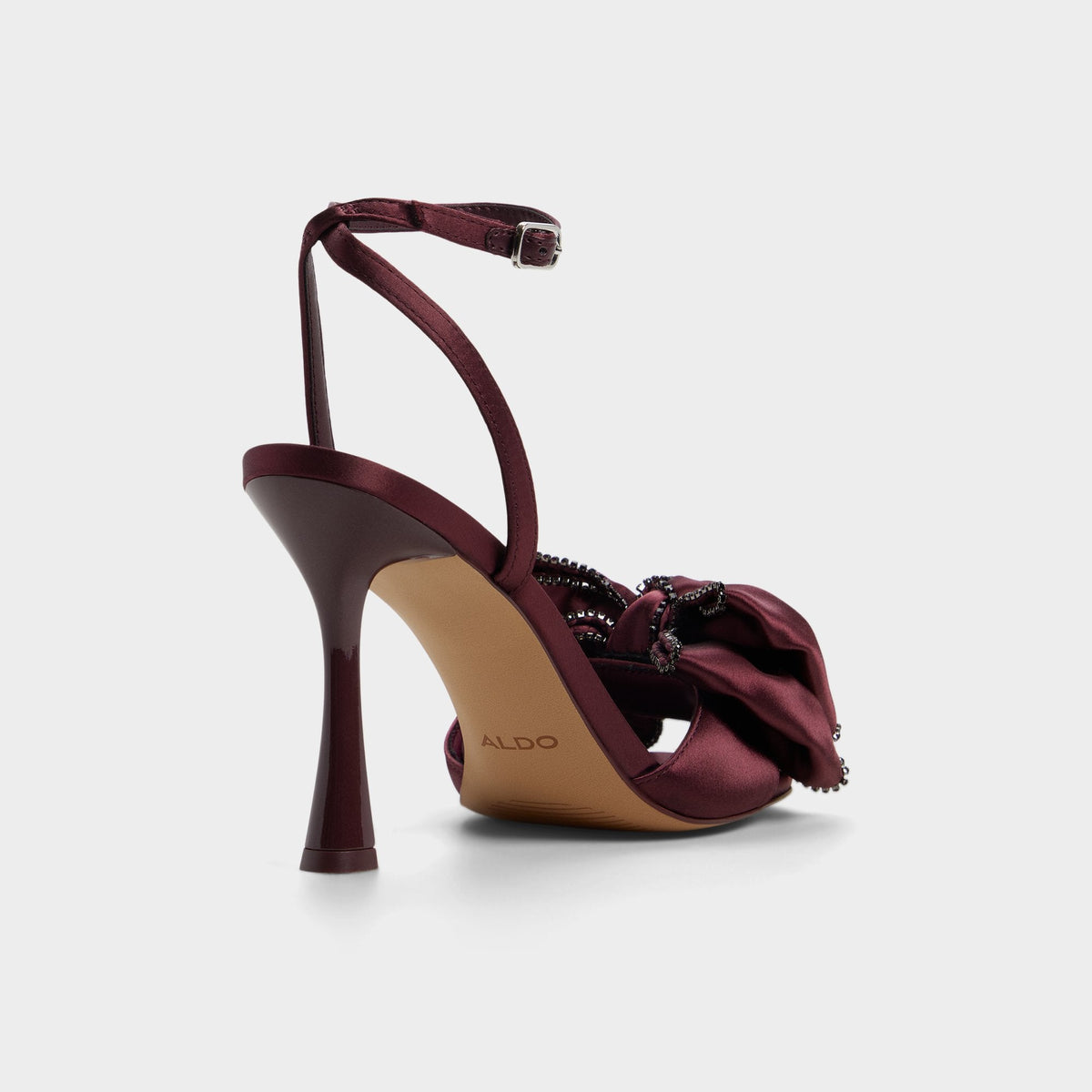 Tinsel in Bordo - Strappy heeled sandal, Stiletto heel | Aldo