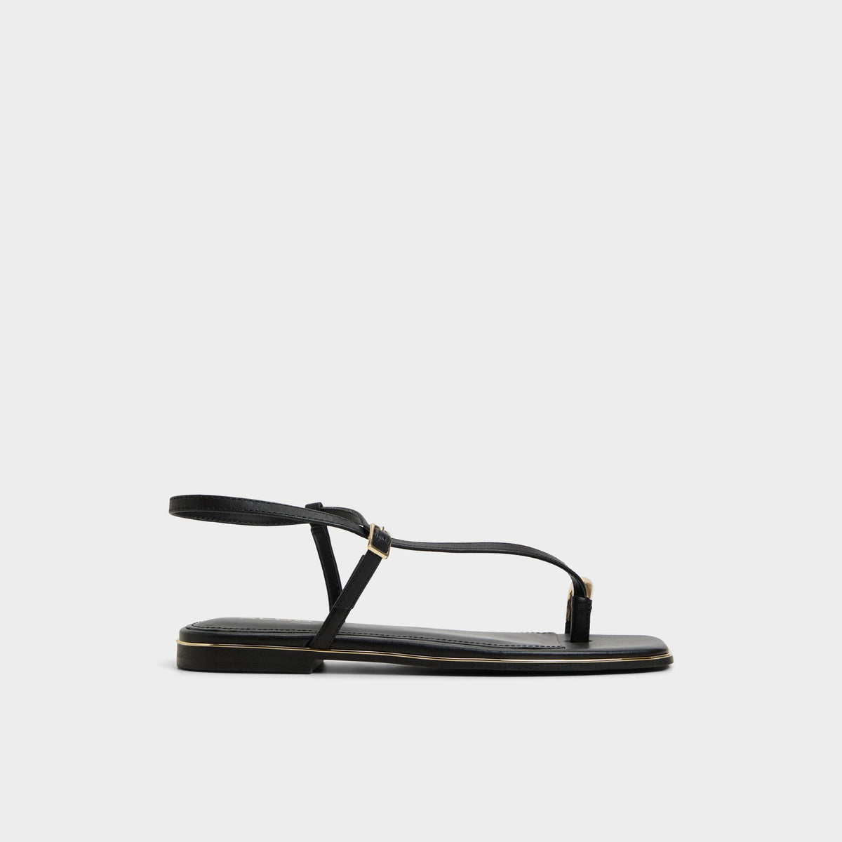 Jomalina Black Women's Flats - Strappy flat sandal | Aldo