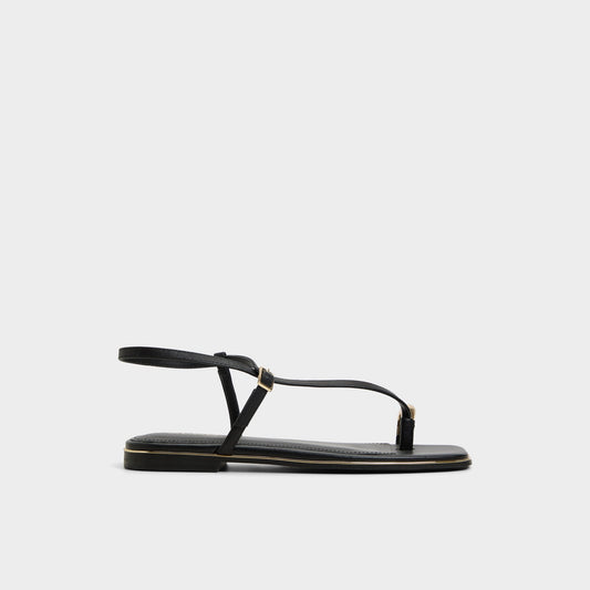 Jomalina Black Women's Flats - Strappy flat sandal | Aldo