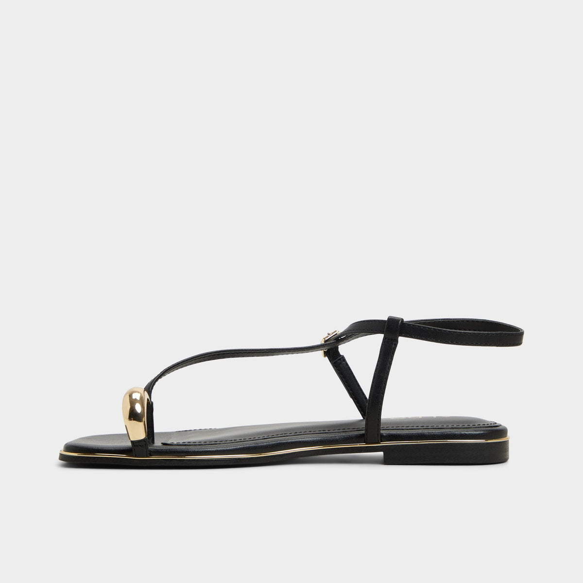 Jomalina Black Women's Flats - Strappy flat sandal | Aldo